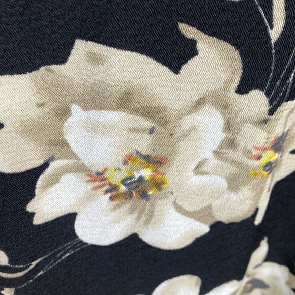 Rephyllis Women’s 1/2 Sleeve Keyhole Floral Midi Dress Black Neutral Size L - Picture 6 of 9